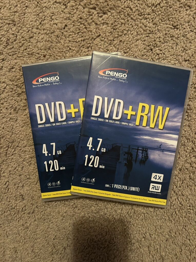 Two Blank Pengo DVD+RW 4.7 GB 120 Min