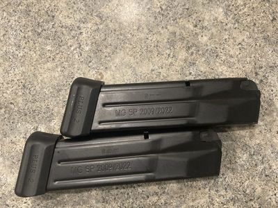 MG SP 2009/2022 9mm Plus 2 Pistol Magazines - Set of 2 Mec Gar, like new