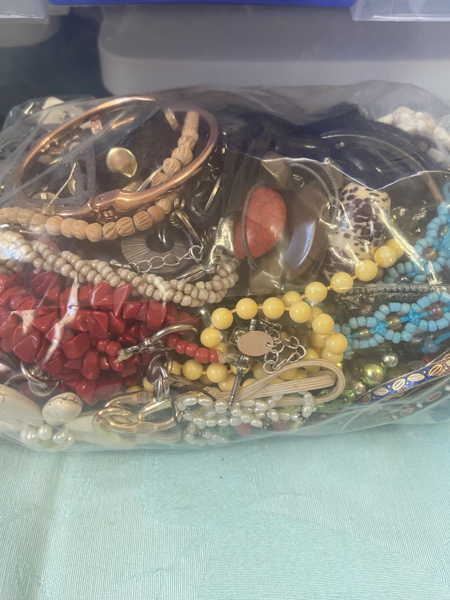 Jewelry Bag (Lot of Costume Jewelry)! Great for Wearing, Resale, Crafts and More! Look