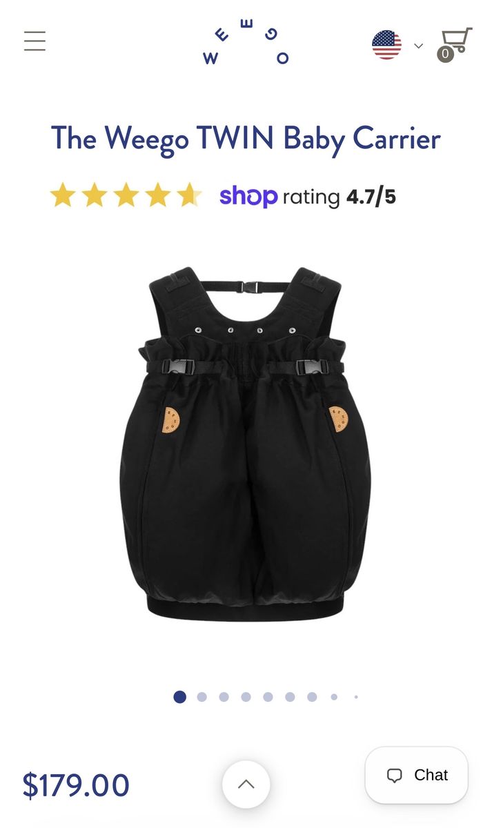 Weego TWIN Baby Carrier - Black - Used Twin Carrier