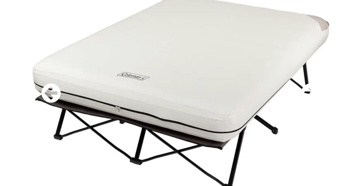 Coleman Queen Airbed with Folding Steel Frame and Pump