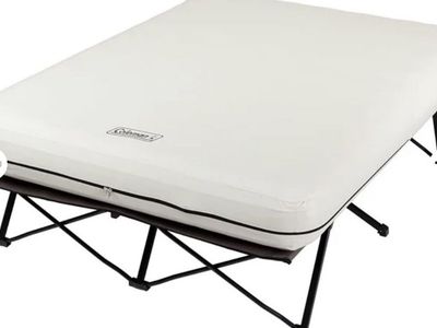 Coleman Queen Airbed with Folding Steel Frame and Pump