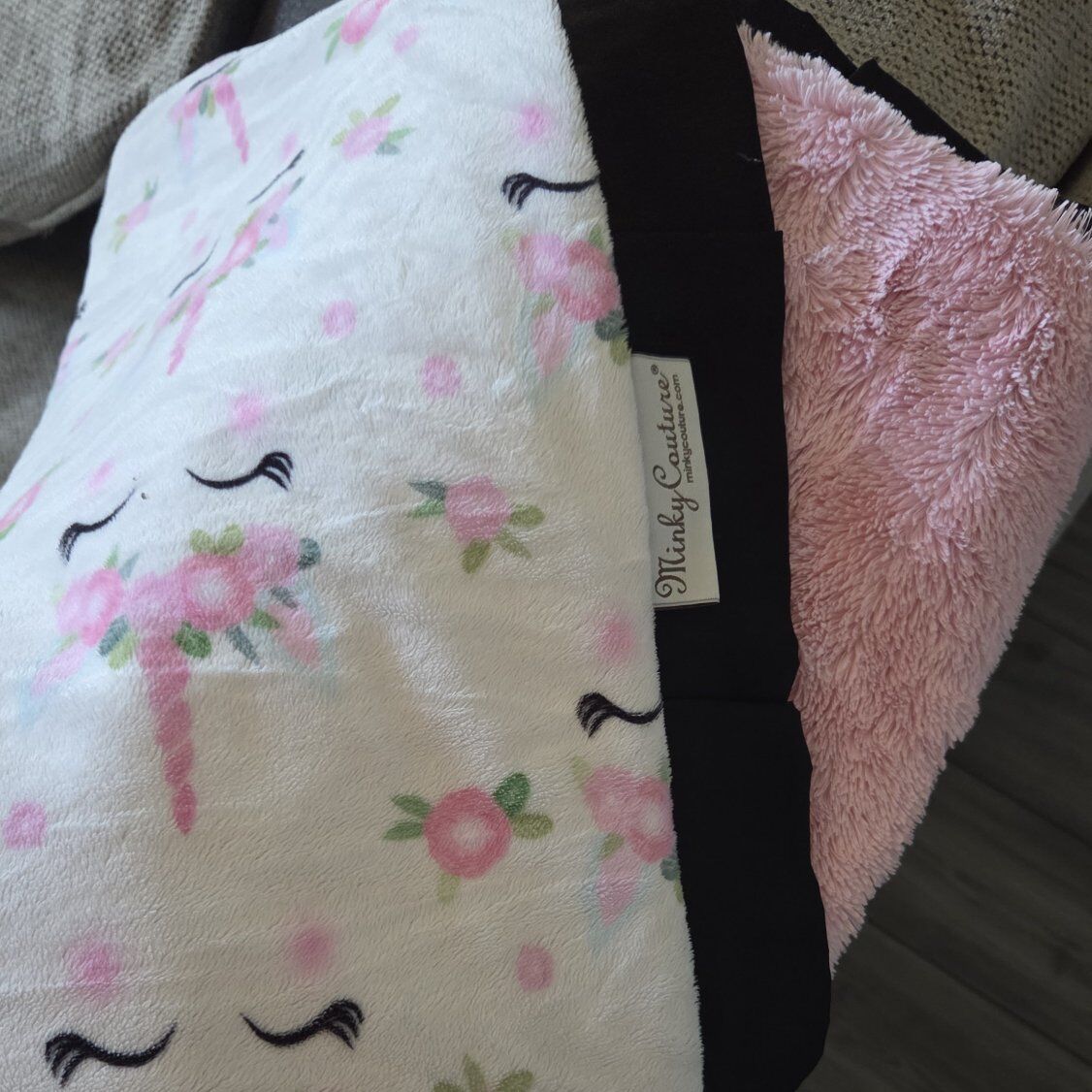 Infant size Minky Couture unicorn blanket