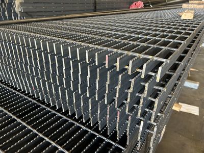 Steel Bar Grating In Stock! Serrated Steel 1" x 3/16" x 36" x 240" - $639.00 each