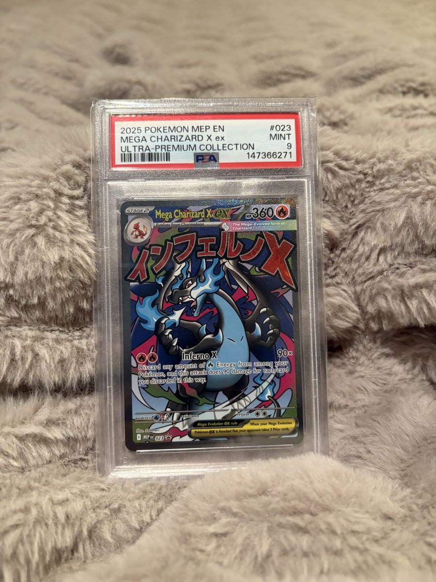 2025 Pokemon MEP EN Mega Charizard X EX Ultra-Premium Collection PSA 9 Mint #023