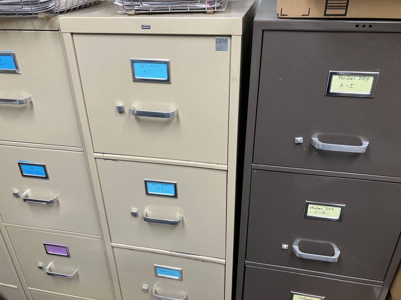HON 4 drawer file cabinets