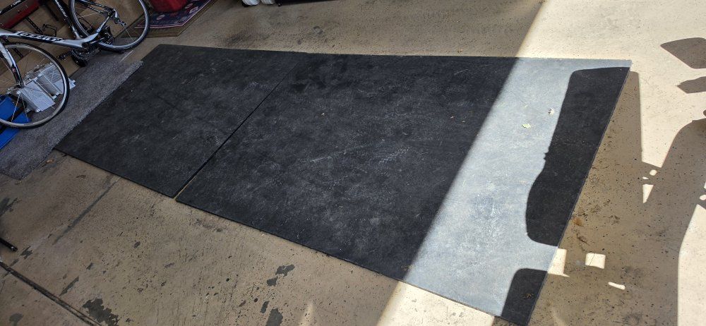 Durable Black Rubber Gym Flooring Mats - 2 Pieces, Heavy Duty, Interlocking