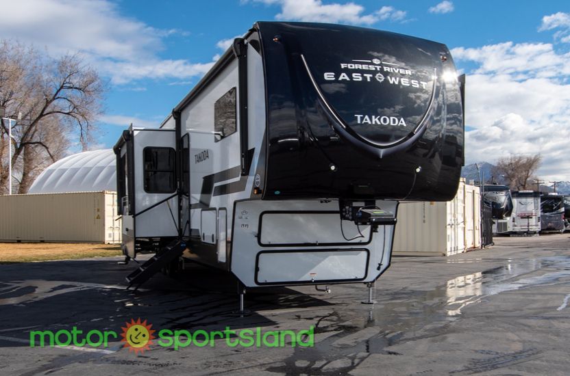 2026 Forest River Takoda 400TH Toy Hauler Garage Rear Living Room U-Shaped Dinette