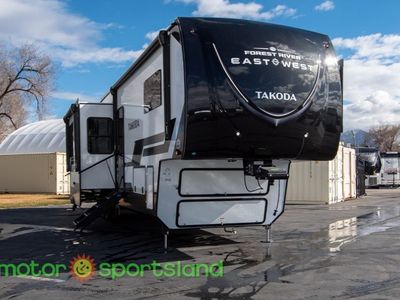 2026 Forest River Takoda 400TH Toy Hauler Garage Rear Living Room U-Shaped Dinette