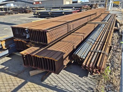 JUST ARRIVED!! Surplus Steel Wide Flange Beam 12" x 19# x 50' lengths - $699.95 each