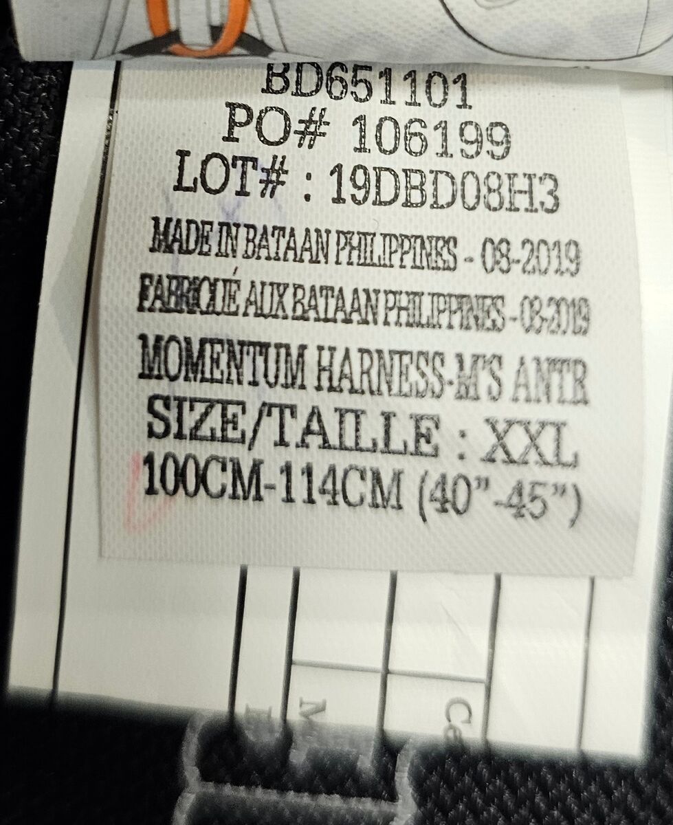 Black Diamond Momentum Harness - Type C - Men's XL