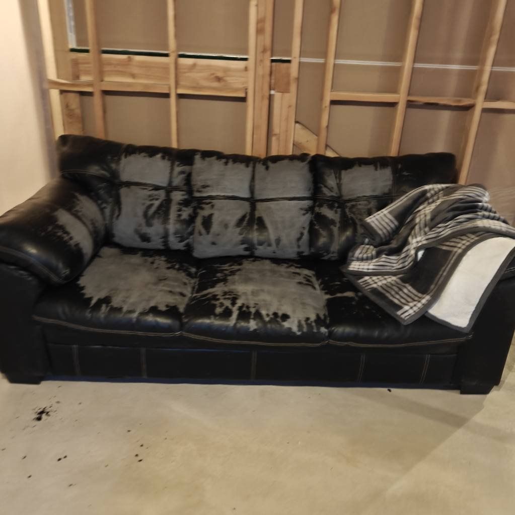 Free Black Leather Couch