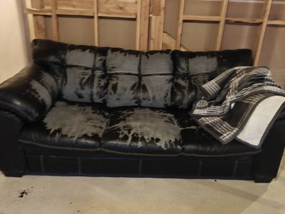 Free Black Leather Couch