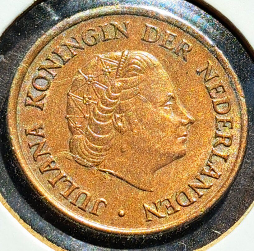 1964 Netherlands 5 Cent Coin Fish Variation