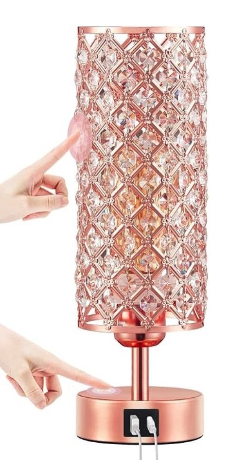 2 Crystal Table Lamps