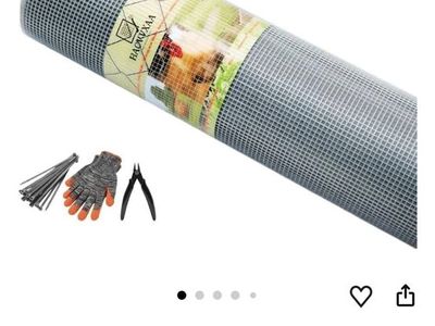Hardware Cloth 20 Gauge Hot Dipped Galvanized Welded Wire Mesh Roll, Heavy Duty Zinc-Coated Steel Fence for Garden, Chicken Coop