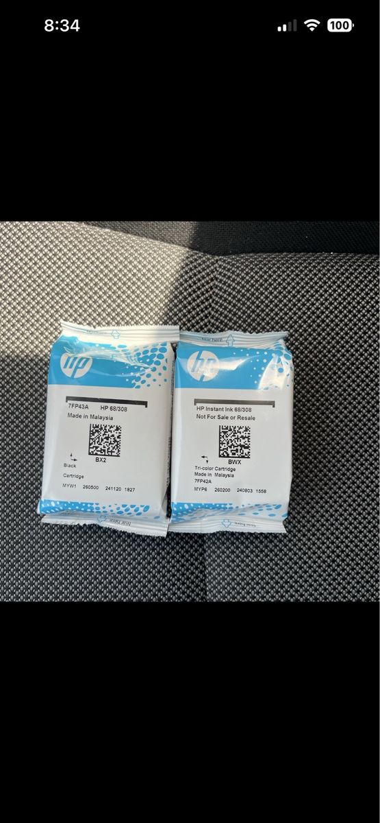 HP 68/308 Cartridges - Black & Tri-color Ink Cartridges