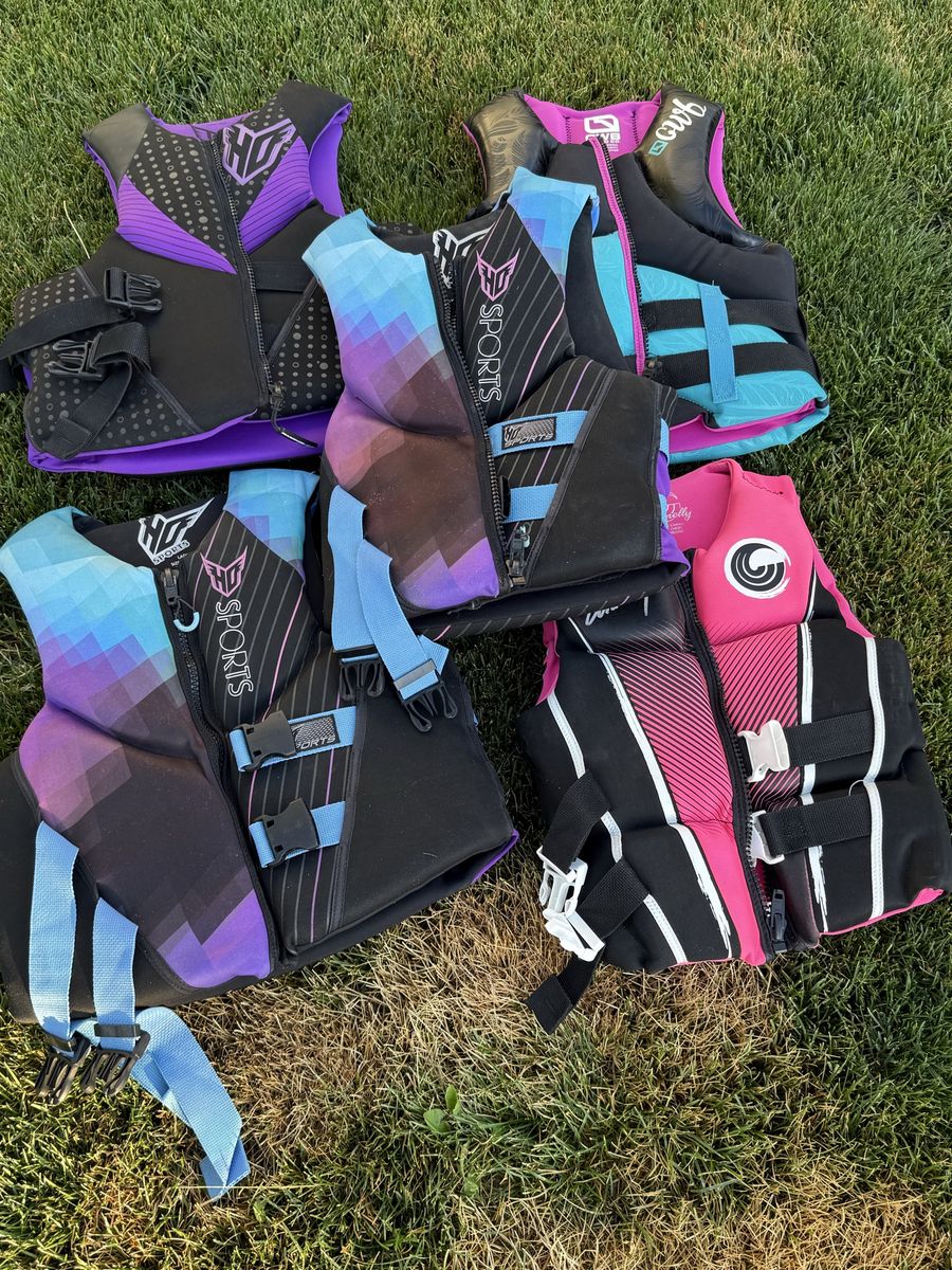Neoprene life jackets.