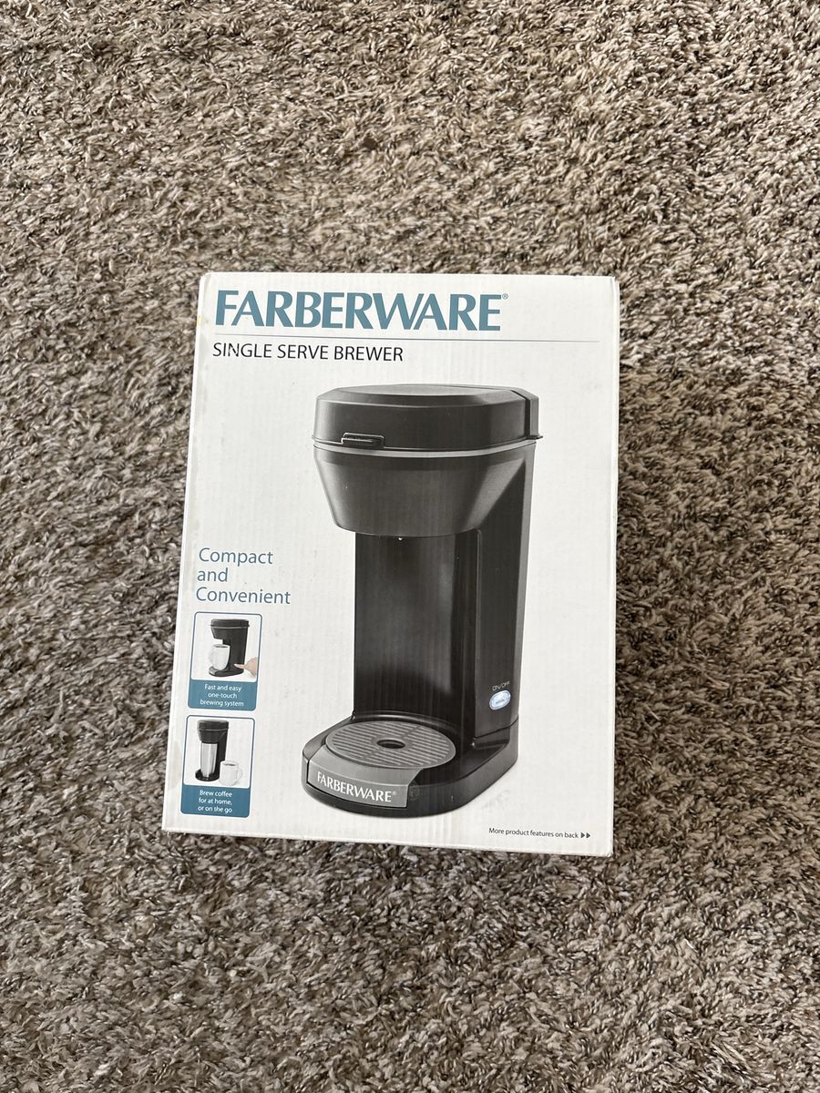 Farberware Single Serve Brewer Coffee Maker - Black, Compact Design