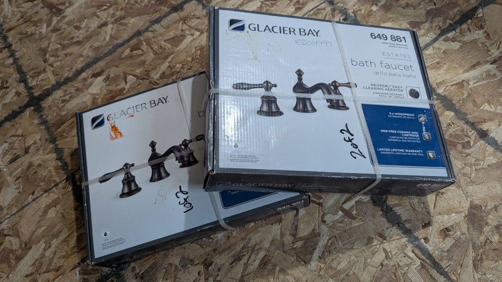 New - Glacier Bay Estates bronze bath faucet