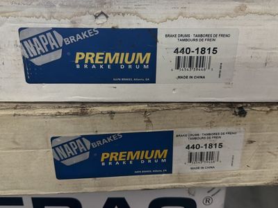 Rear brake brake shoes and drums.