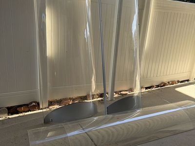 XL LARGE CURVED PLEXIGLASS PANELS 8 FOOT BY 3 FOOT 50.00 EACH