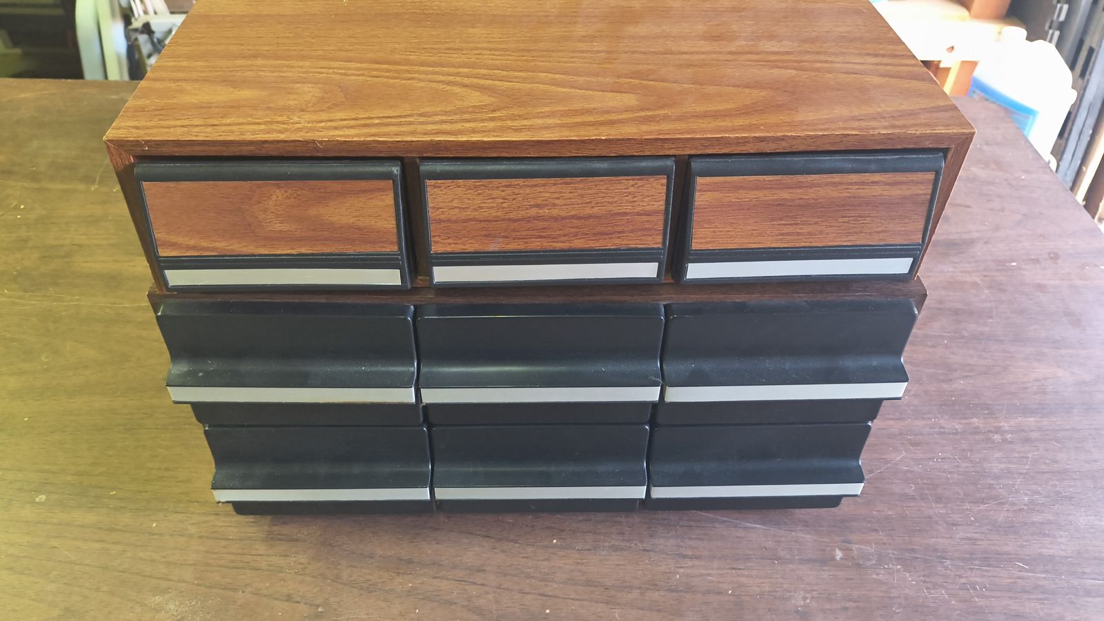 Vintage Cassette Tape Storage Cabinets, 108 Tape Capacity