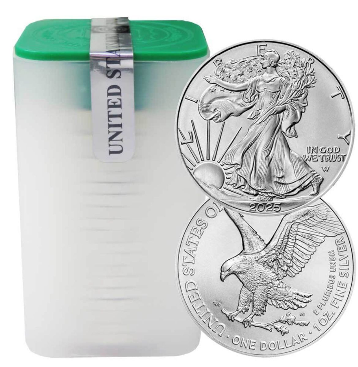 2026 US Mint American Eagle 1 oz Silver Sealed Tube 20 Coins BU
