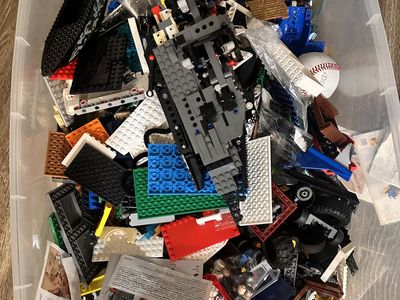 Basket full of original legos
