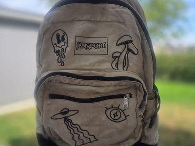 JanSport Right Pack Expressions Backpack - Epic Icons (Cream / Suede Bottom)