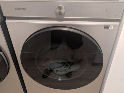 Samsung Front Load Washer - Silver, SmartThings Compatible and Dryer Silver, SmartThings Compatible with pedestals