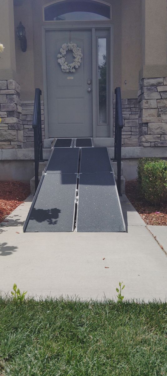 Portable, Multi-fold (tri-fold) Aluminum Wheelchair Ramp