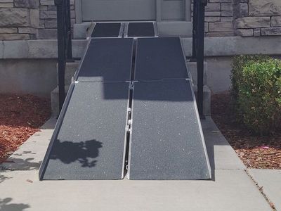 Portable, Multi-fold (tri-fold) Aluminum Wheelchair Ramp