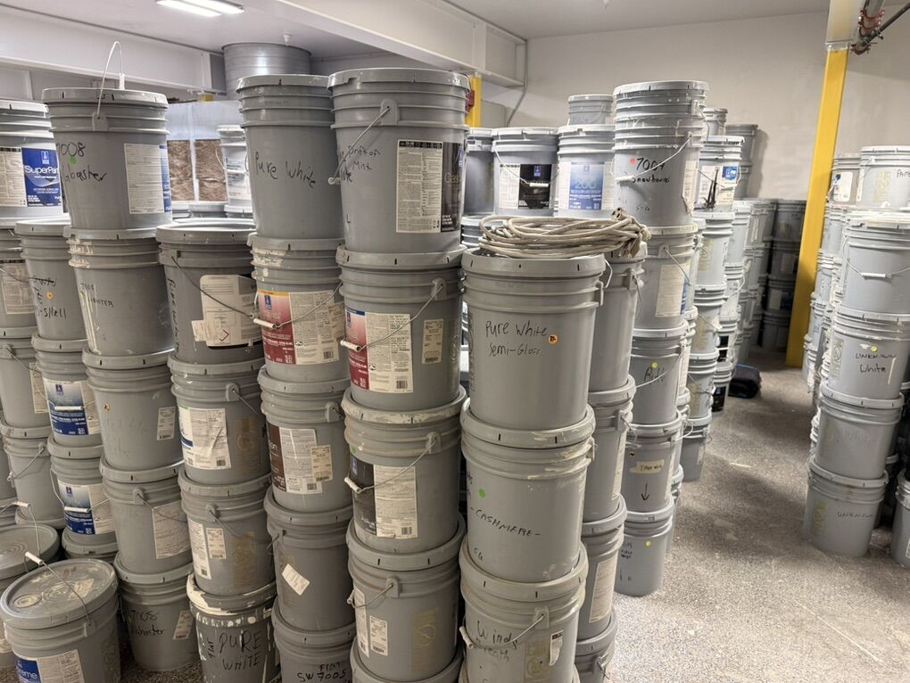 Used/Unused 5 Gallon Assorted Paint Colors; $5 a Gallon for Medium Grade Paints, $10 a Gallon for Premium Grade Paints