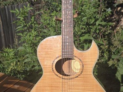 Washburn Acoustic Guitar Natural Wood Finish Musical Instrument