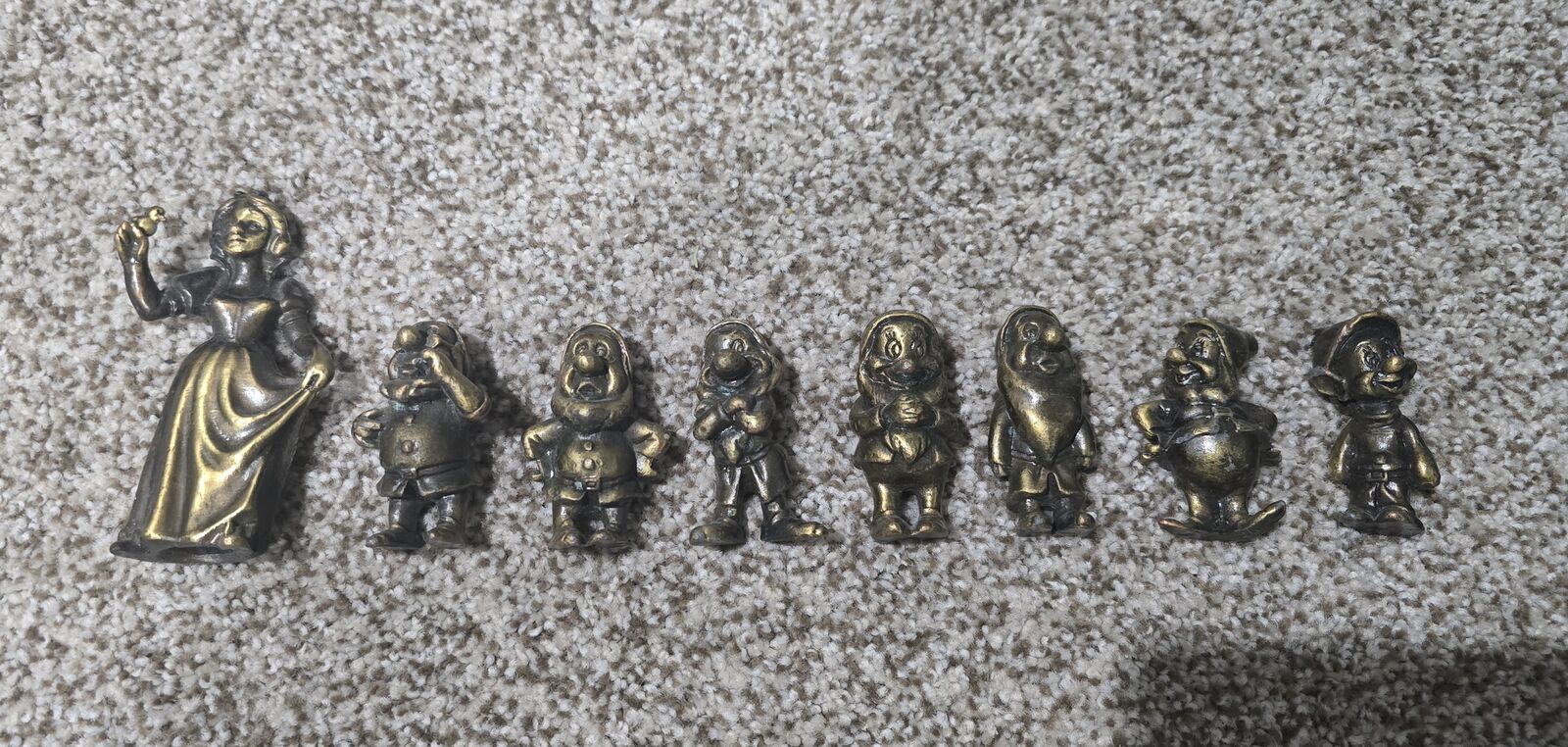 Brass Snow White and the Seven Dwarfs Figurines