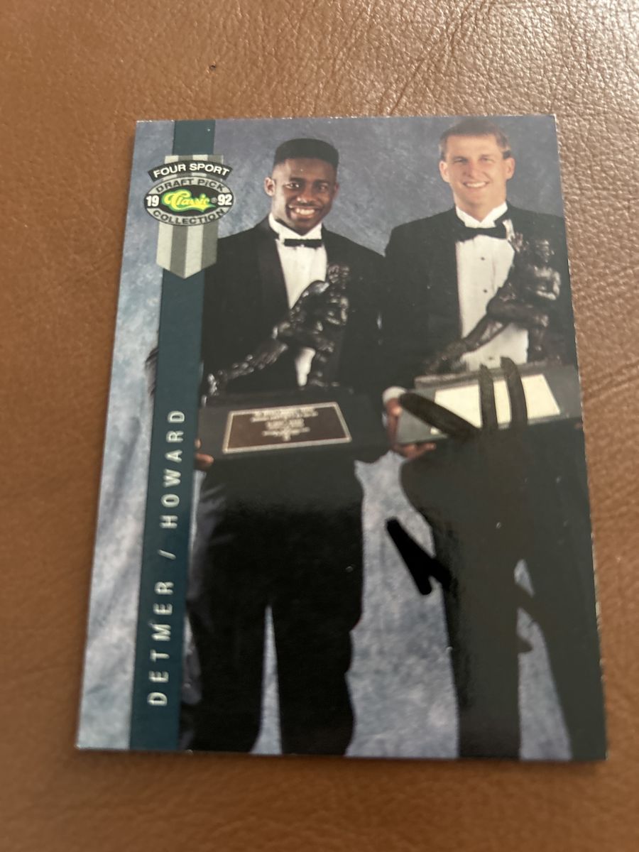 1992 Ty Detmer Hand Signed Auto Rookie BYU COUGARS Autograph Classic Draft Pick Collection Four Sport Football Trading Card