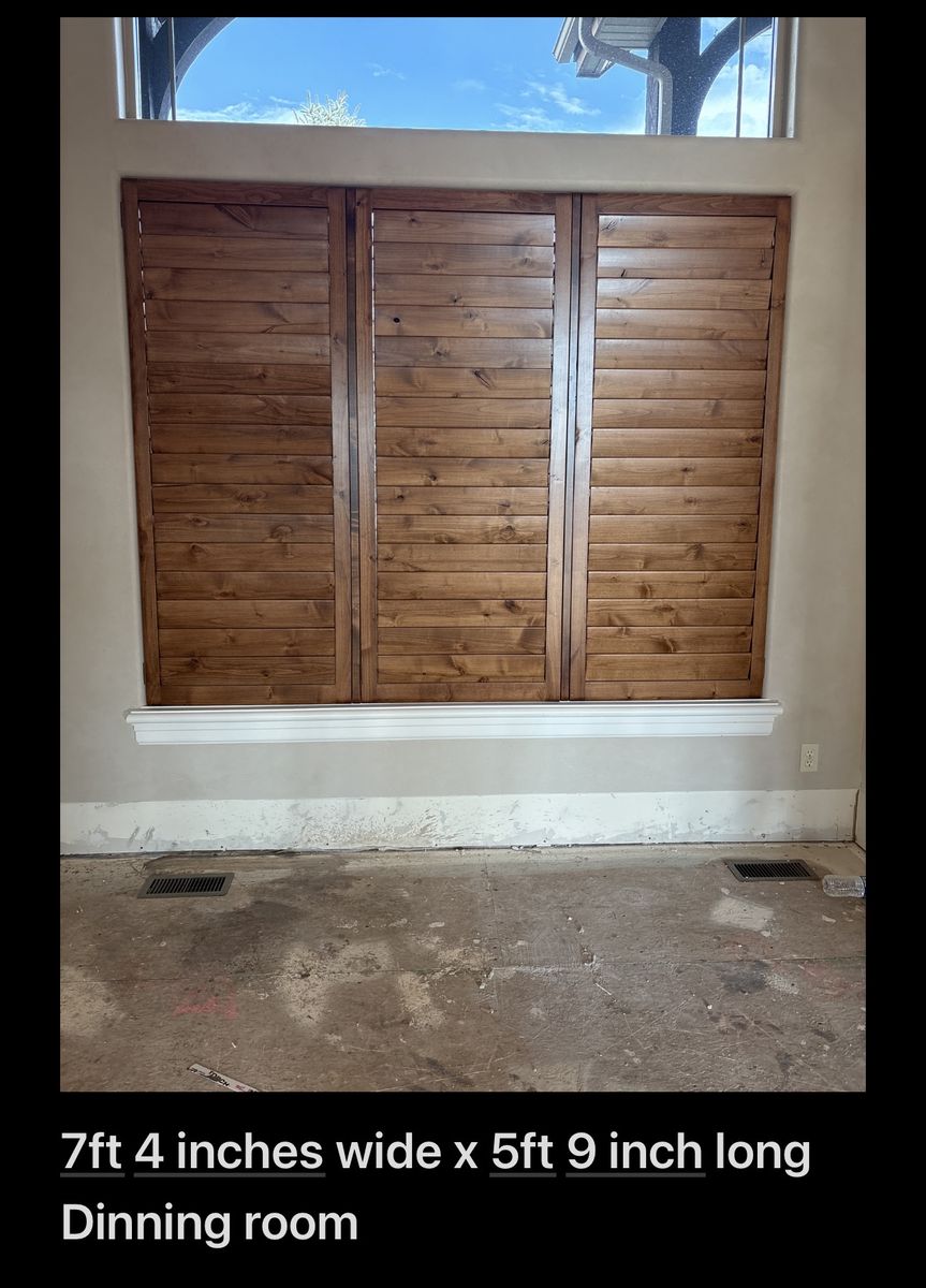 Custom Wood Plantation Shutters - Various Sizes Available