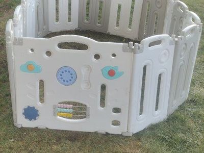 Adjustable Plastic Baby Playpen - Indoor/Outdoor Infant Toddler Safety Fence