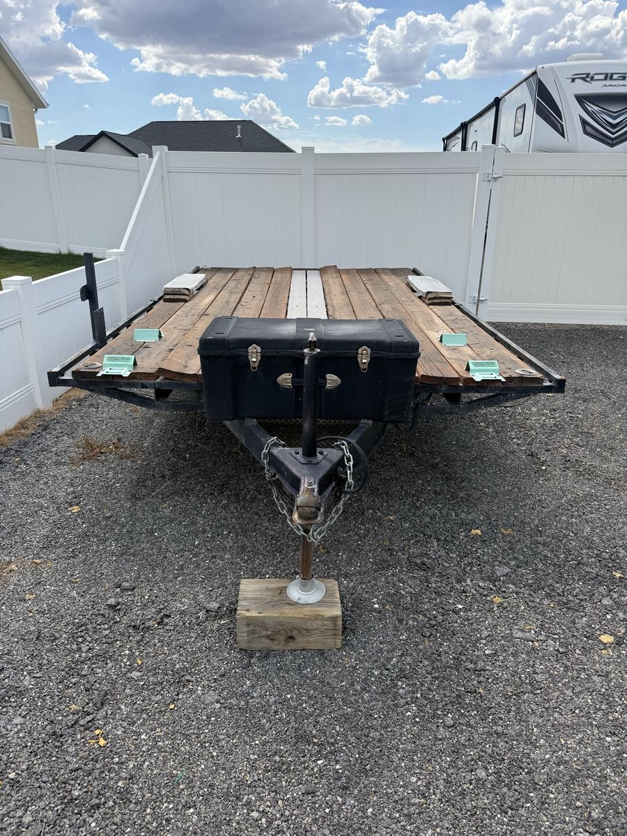 7.5’x13’Utility Trailer, Single Axle, Deck over with Toolbox,