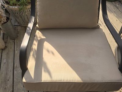 Outdoor Patio Chair with Cushions - 26" Wide, 33" High, 5" Thick Cushions