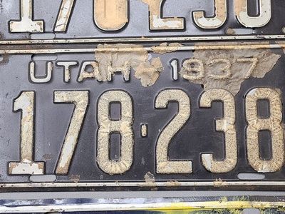 Vintage Utah License Plate Collection Bulk Lot 1930s-1970s Pair Matching Sets