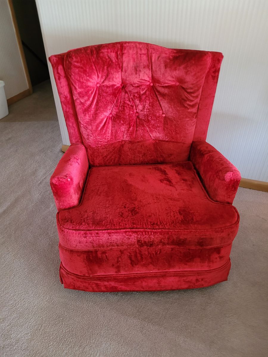 Red Rocking Swivel chair