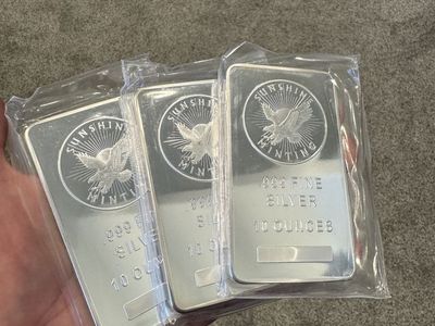 10 oz .999 Fine Silver Bars - Sunshine Mint