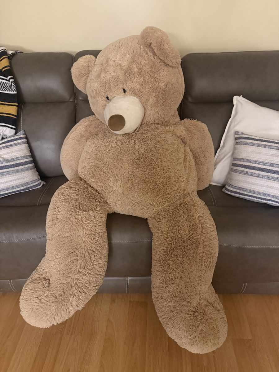 Giant 6.5ft Tan Plush Teddy Bear Stuffed Animal Toy