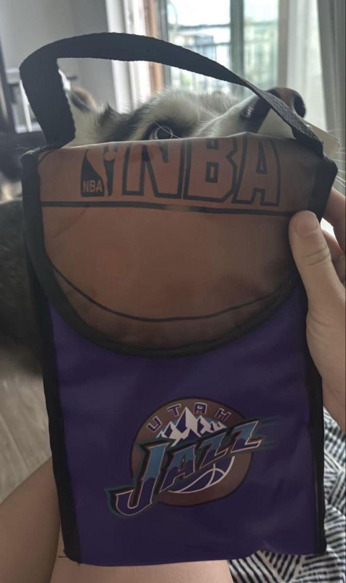 Vintage NBA Utah Jazz Lunch Bag Insulated Basketball Design Lunchbox Purple