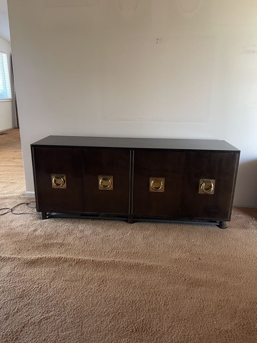 VIntage Dark Wood Credenza
