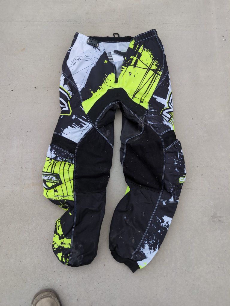 O'Neal Element Series Motocross Pants Adult Size 32 Black Yellow