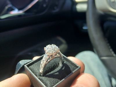 Stunning Diamond Cluster Engagement Ring