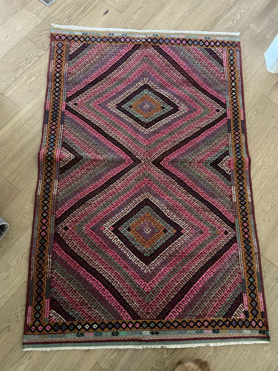 Vintage Turkish Anatolian Multi colored Rug